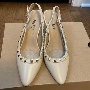 Vaneli rock stud sling backs